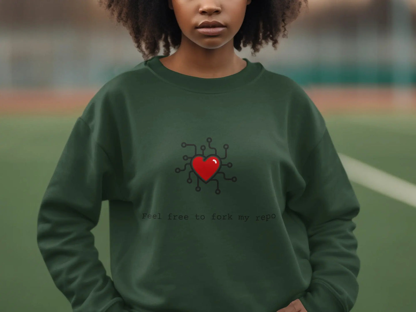 Feel Free to Fork My Repo Heart Graphic Sweatshirt