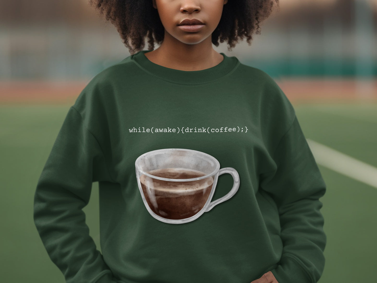 while(awake){drink(coffee);} Graphic Sweatshirt