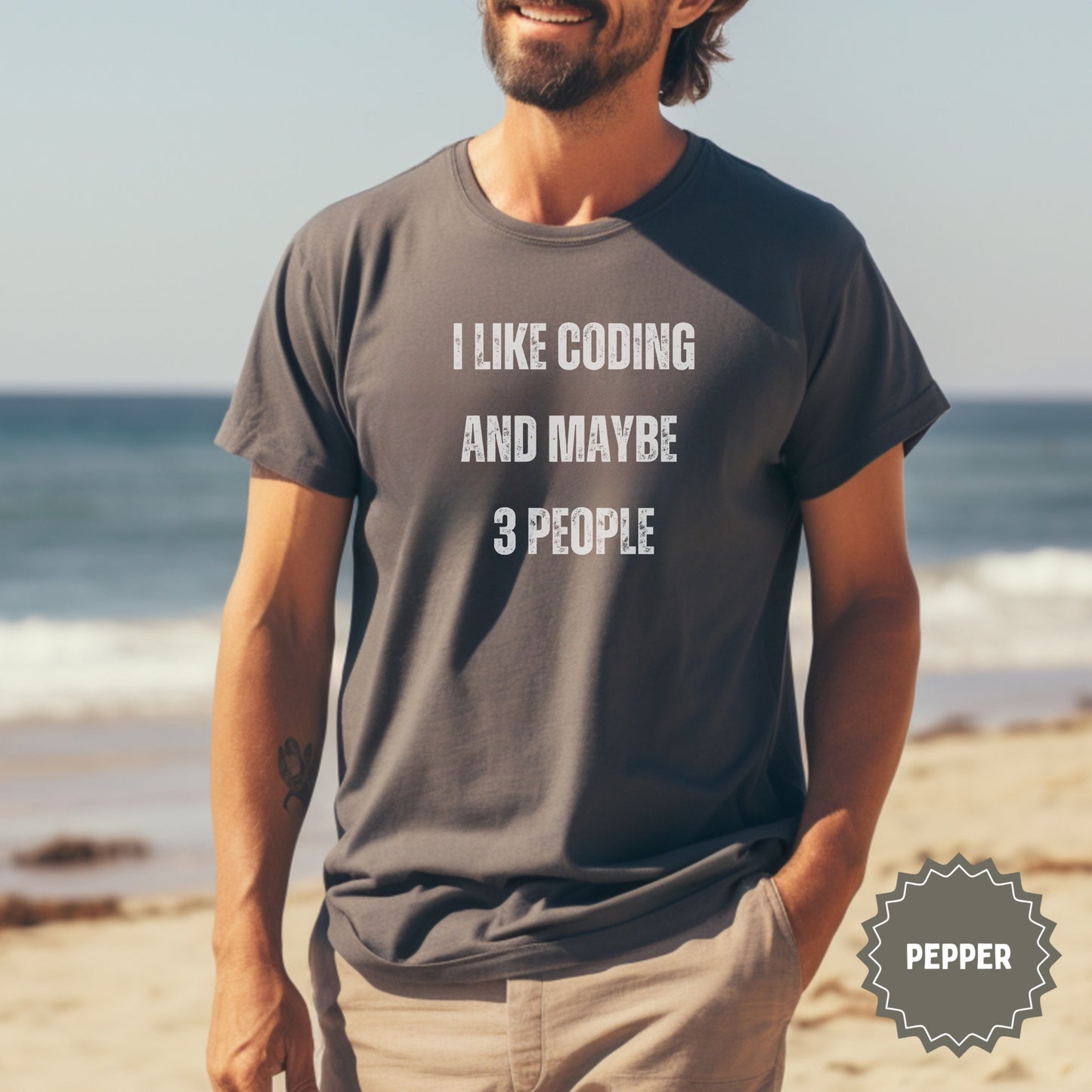I Like Coding And Maybe 3 People Statement T-Shirt