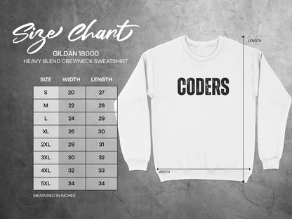 CODERS Heavy Blend Gildan 18000 Crewneck Sweatshirt