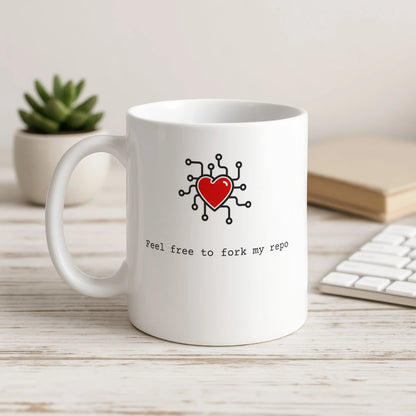 Feel Free to Fork My Repo Coffee Mug for Programmers