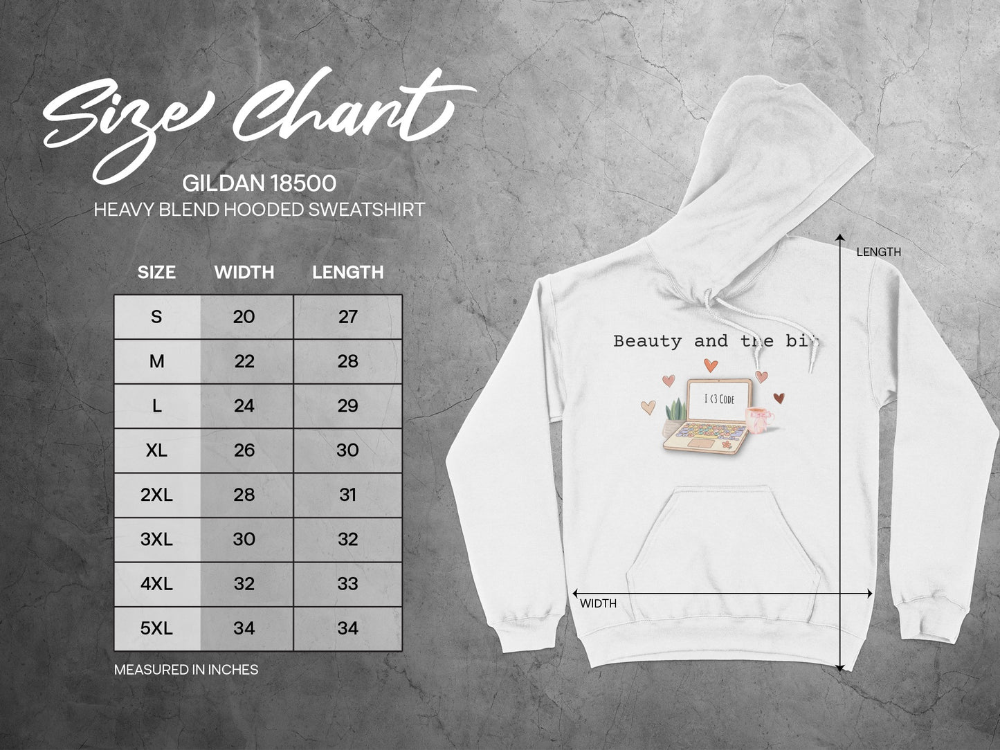 Beauty and the Bit Heavy Blend Hooded Sweatshirt