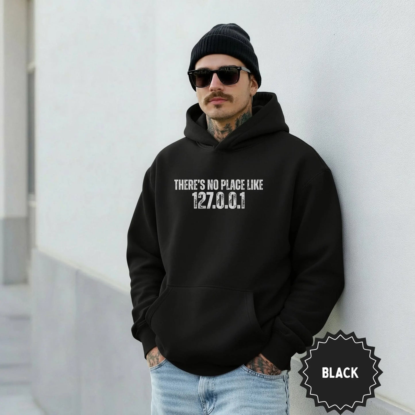 There's No Place Like 127.0.0.1 Graphic Hoodie