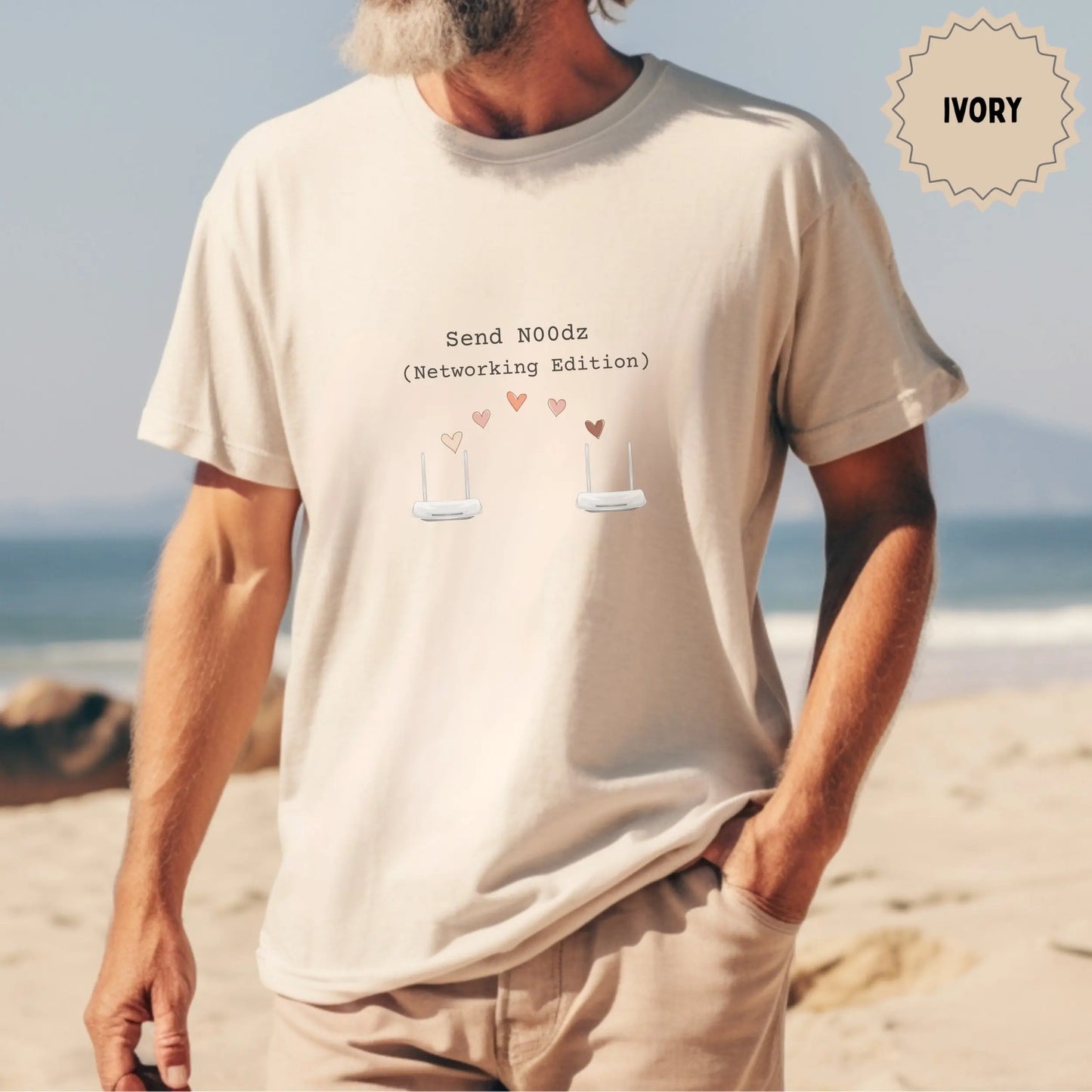 Send NO0dz Networking Edition Ivory T-shirt