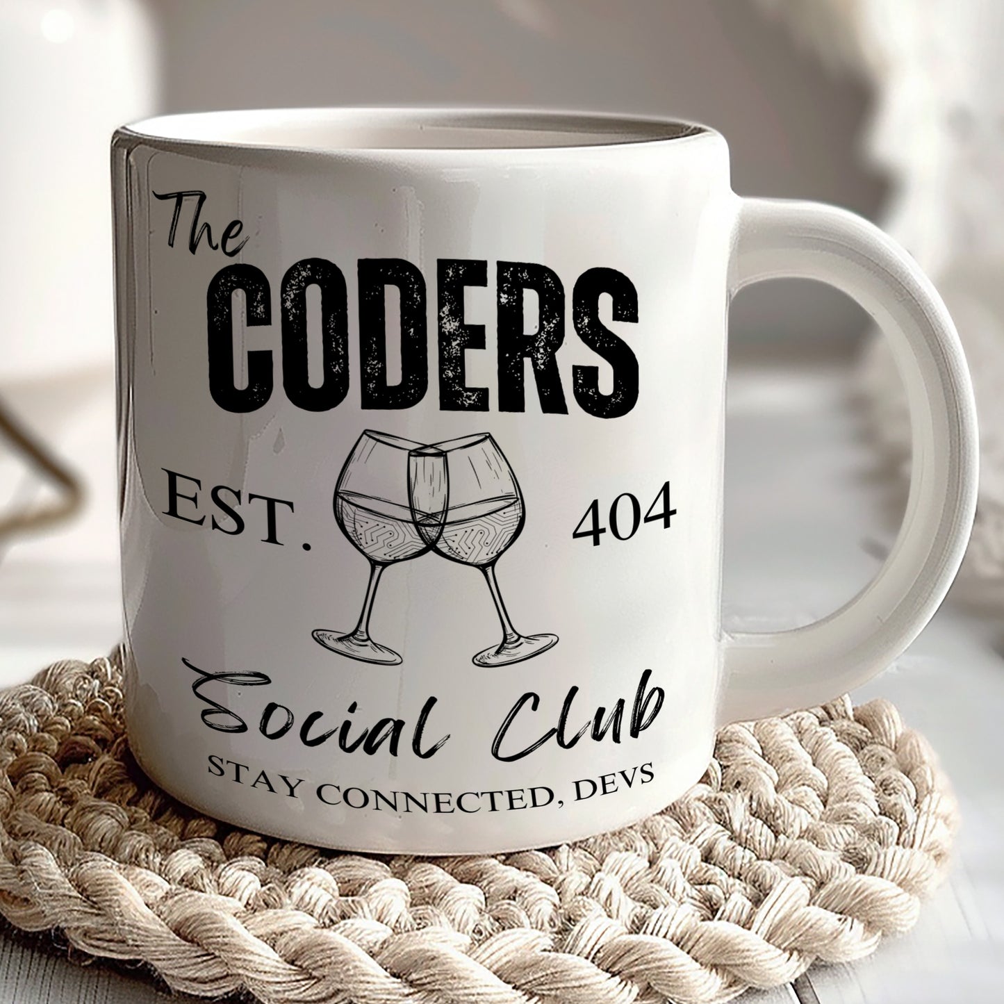 The Coders Social Club Unique Coffee Mug For Developers