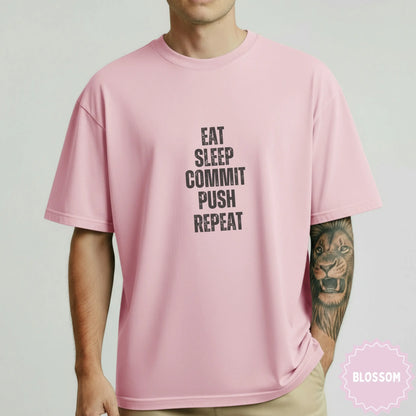 Eat Sleep Commit Push Repeat Motivational Shirt