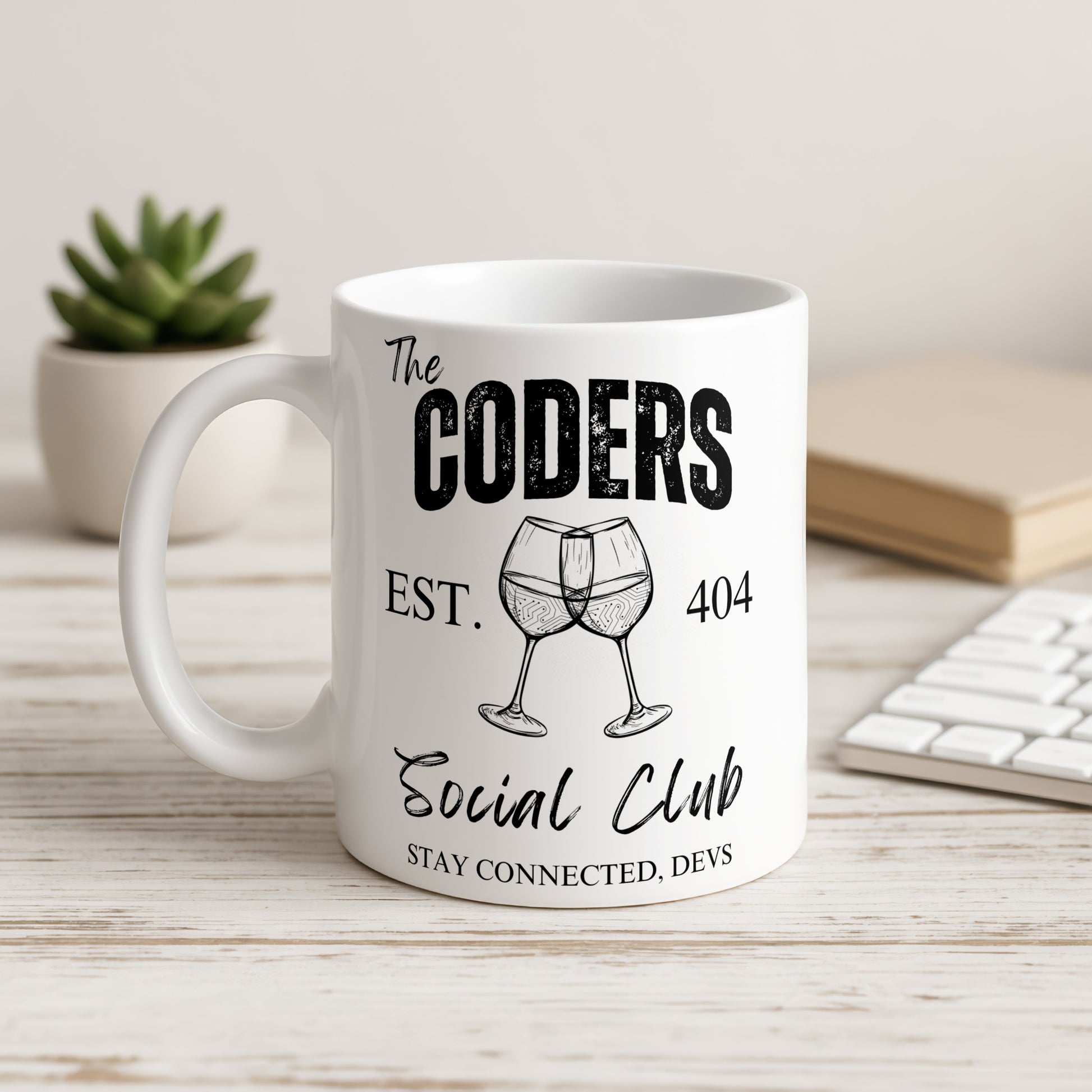 The Coders Social Club Stay Connected DEVS mug