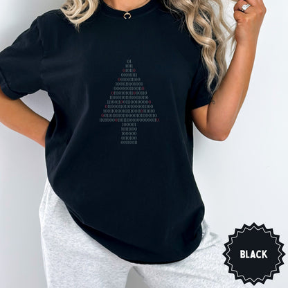 Binary Code Black Shirt with Unique Arrow Design