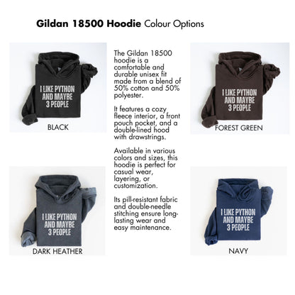 I Like Python And Maybe 3 People Gildan 18500 Hoodie