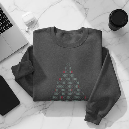 Binary Code Christmas Tree Design Sweater