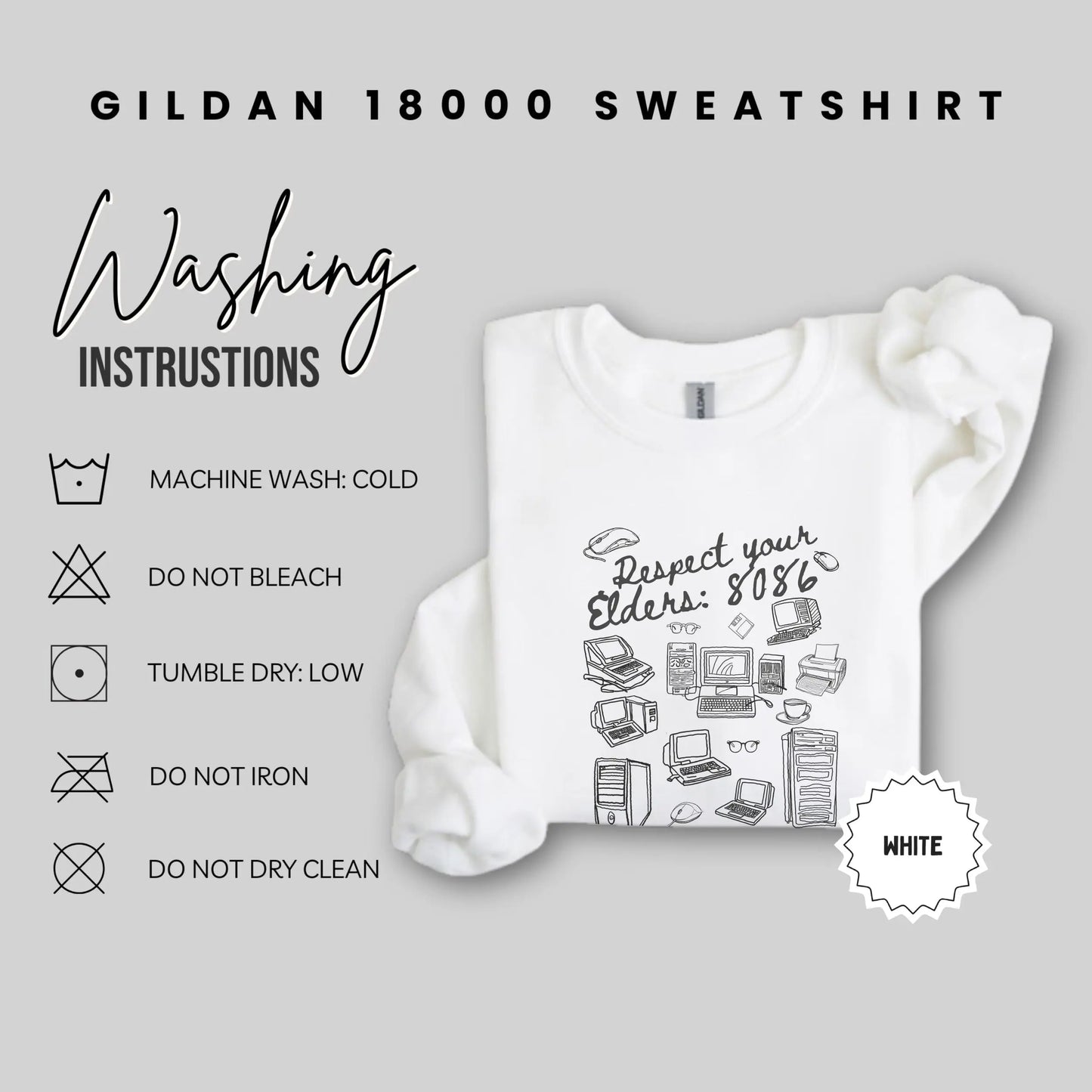 Respect Your Elders 8086 Gildan 18000 Sweatshirt