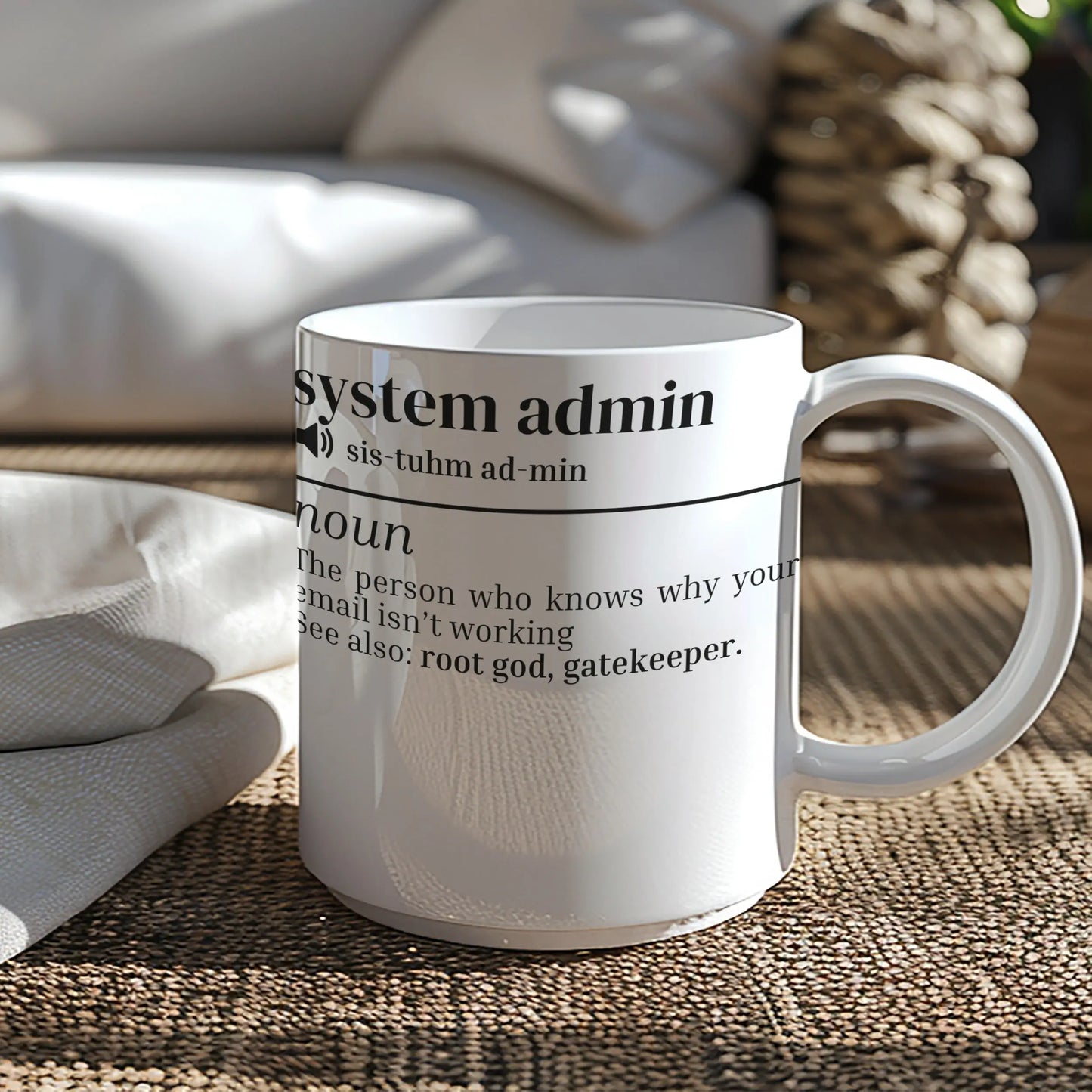 System Admin Definition Funny Office Coffee Mug