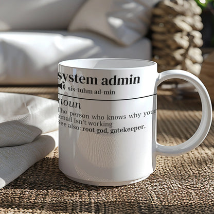 System Admin Definition Funny Office Coffee Mug