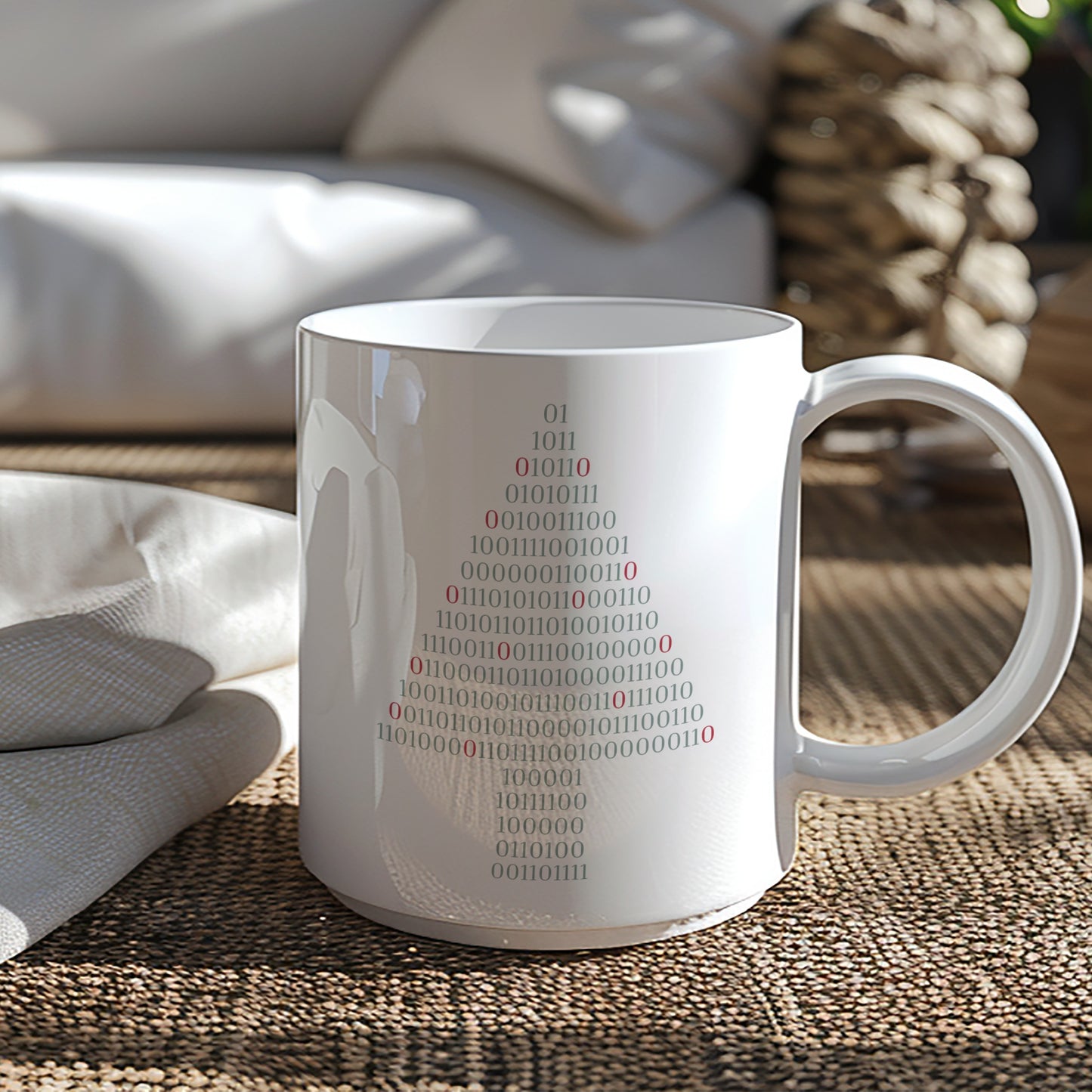 Unique Binary Code Design on Coffee Mug Product