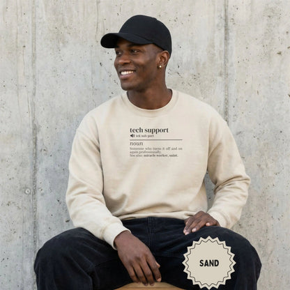 Sand Tech Support Definition Design Sweater