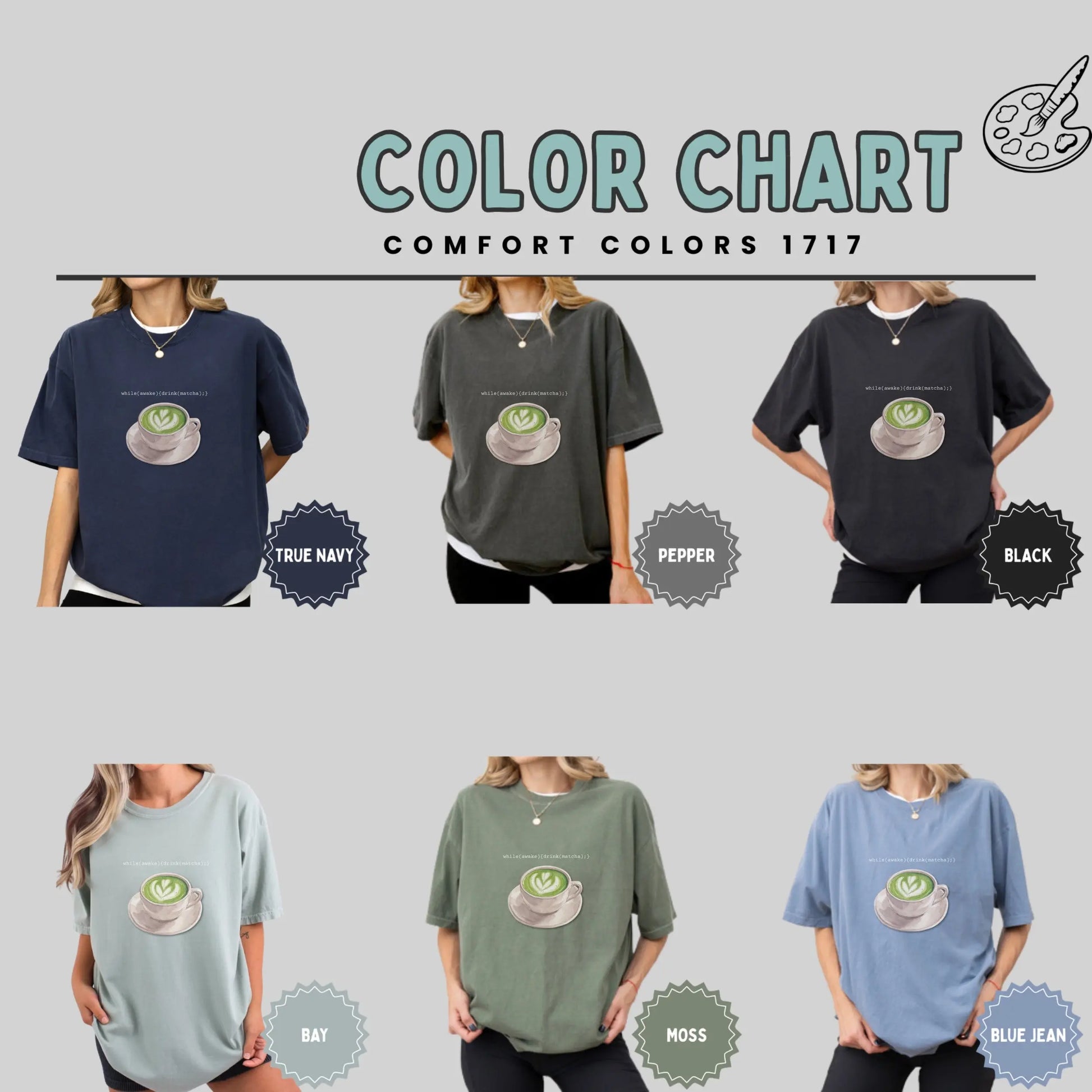 Comfort Colors 1717 Color Chart T-Shirt Collection