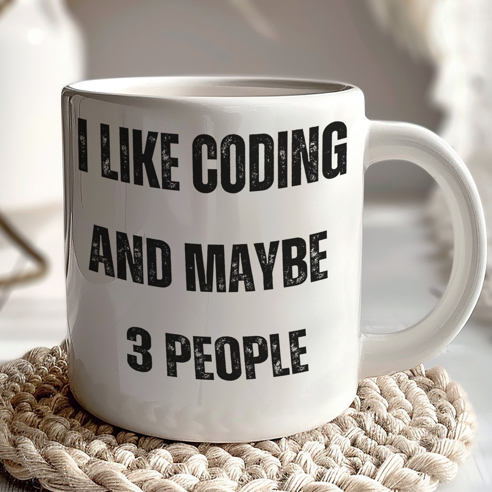 I Like Coding And Maybe 3 People Coffee Mug