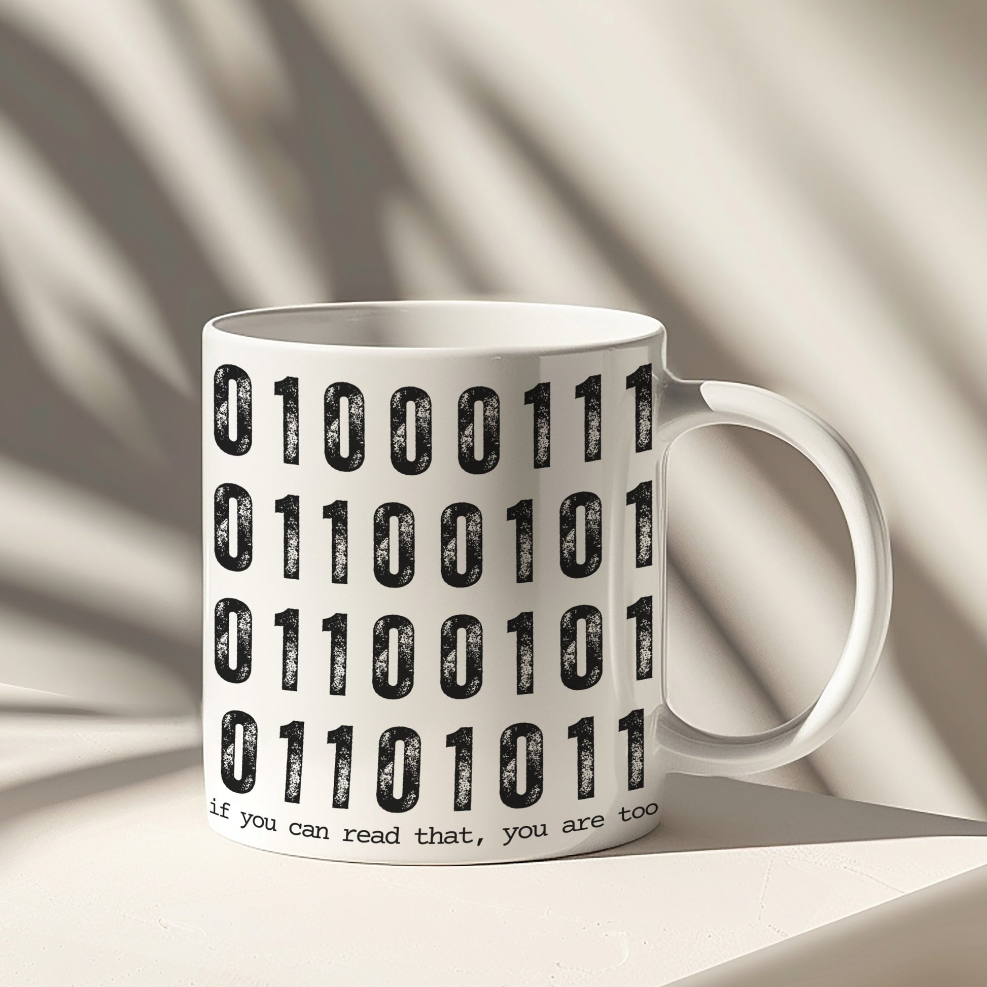 Binary Code Coffee Mug for Tech Enthusiasts