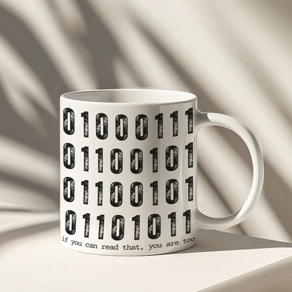 Binary Code Coffee Mug for Tech Enthusiasts
