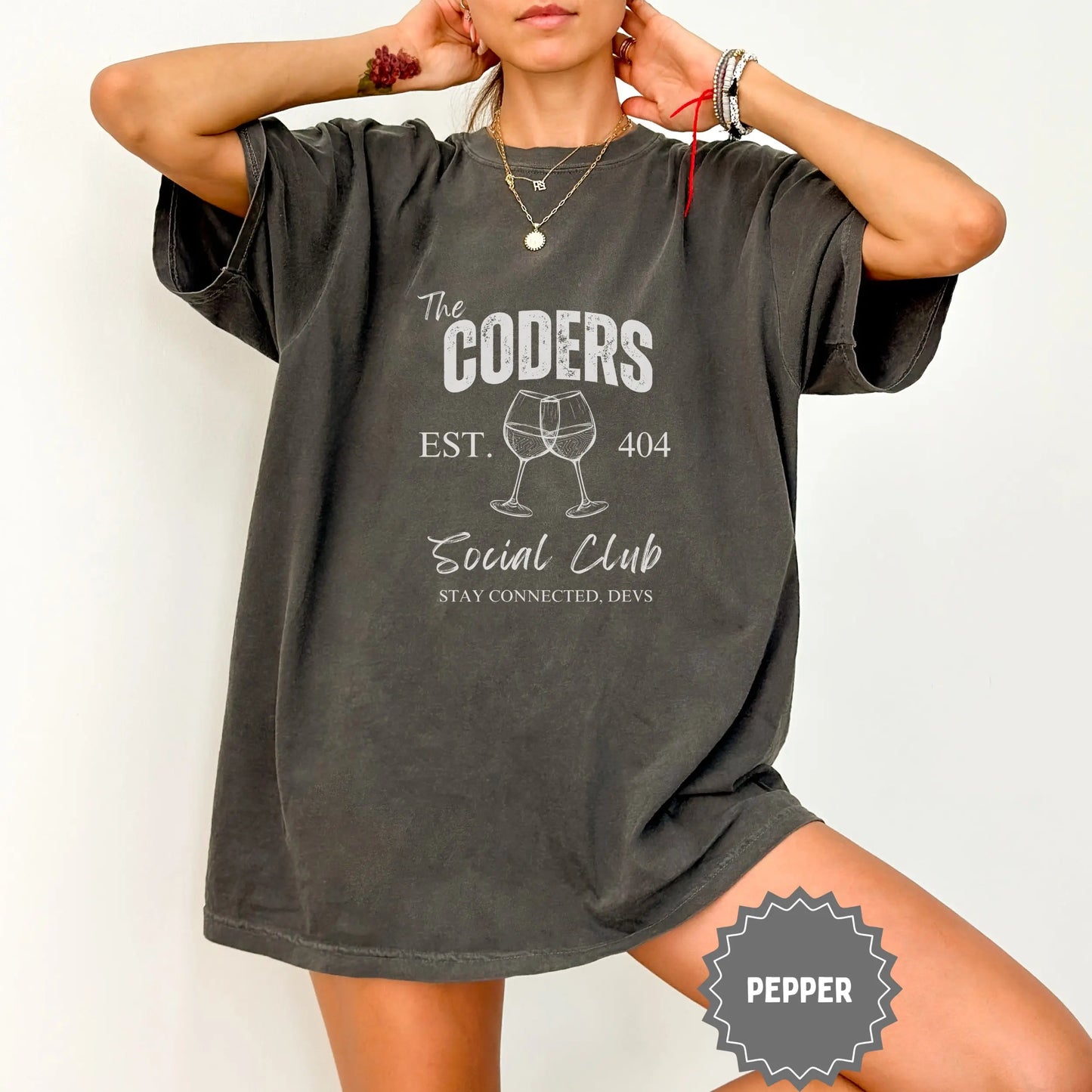 The Coders Social Club EST 404 Tee Stay Connected Devs Shirt