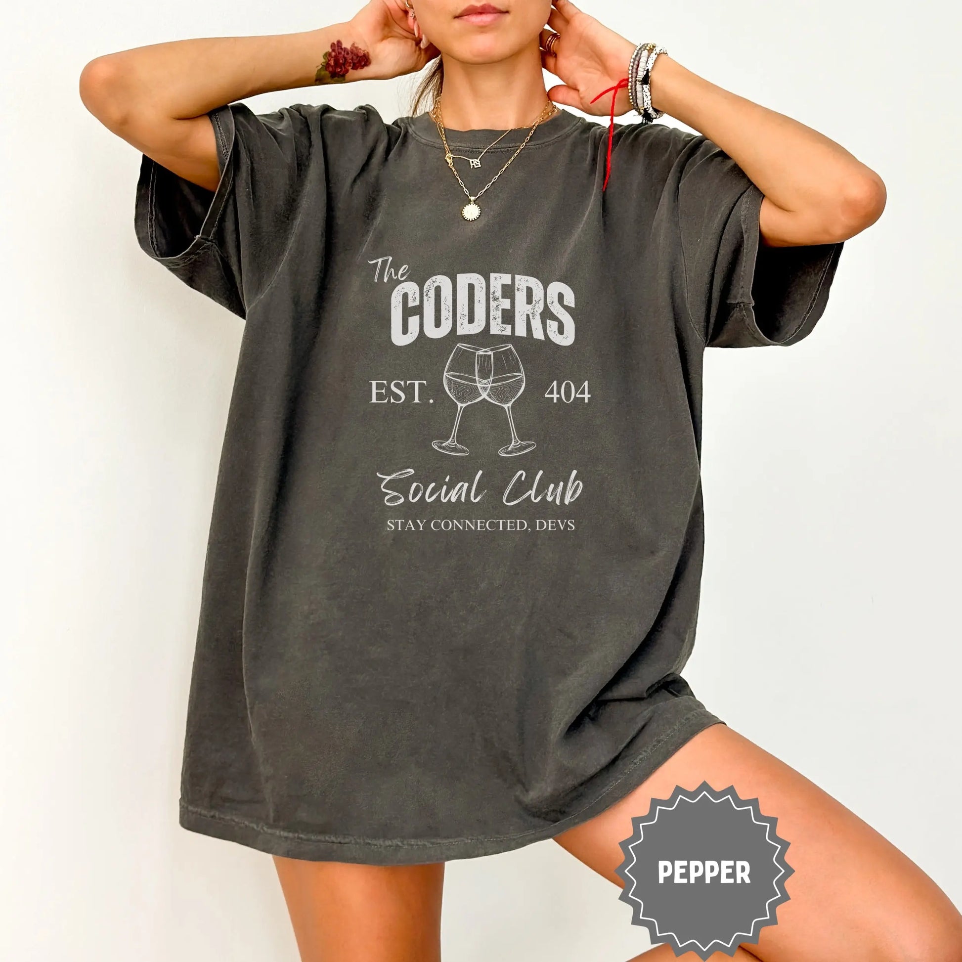 The Coders Social Club EST 404 Tee Stay Connected Devs Shirt
