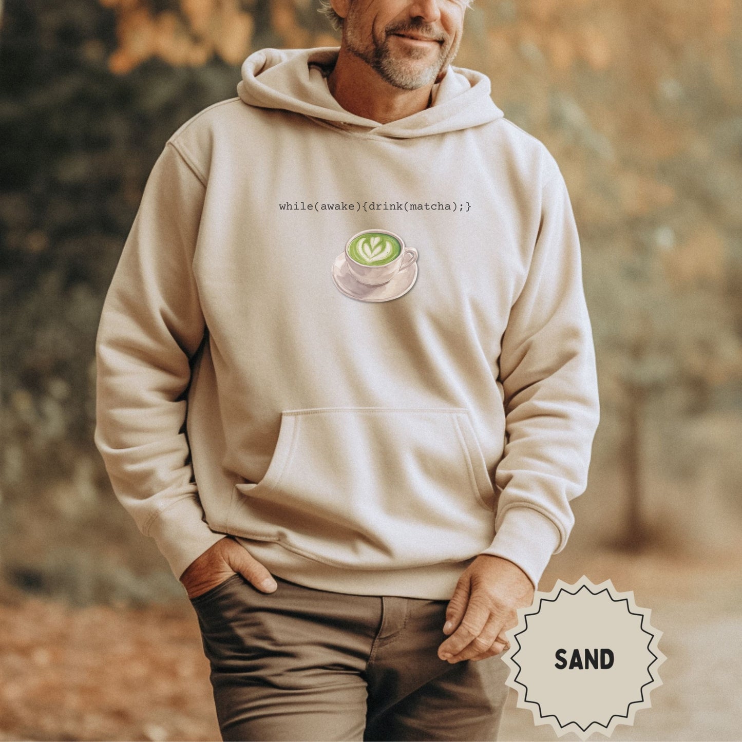Comfortable Hoodie with Unique Matcha Code Design