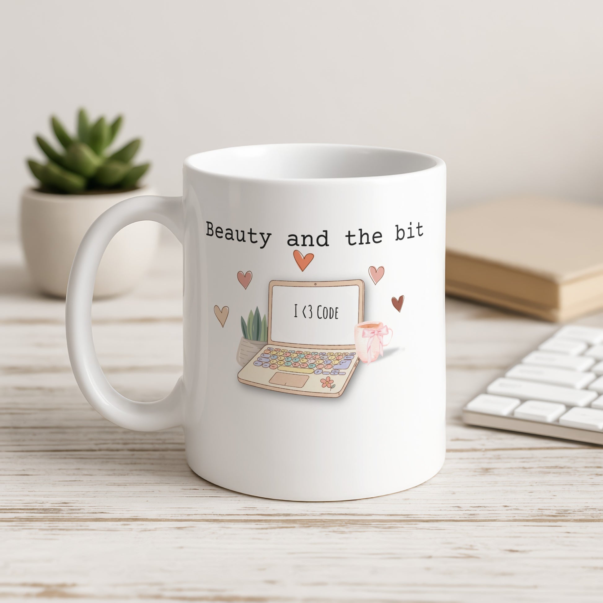 Beauty and the Bit Cute Programmer and Coder Mug