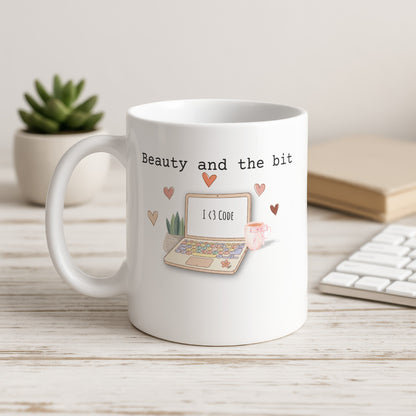 Beauty and the Bit Cute Programmer and Coder Mug