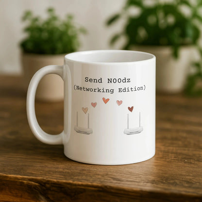 Send N00dz Networking Edition Funny Mug for Tech Lovers