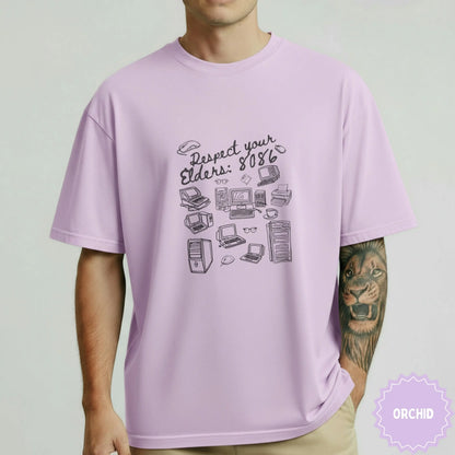 Respect Your Elders 8086 Graphic T-Shirt for Geeks