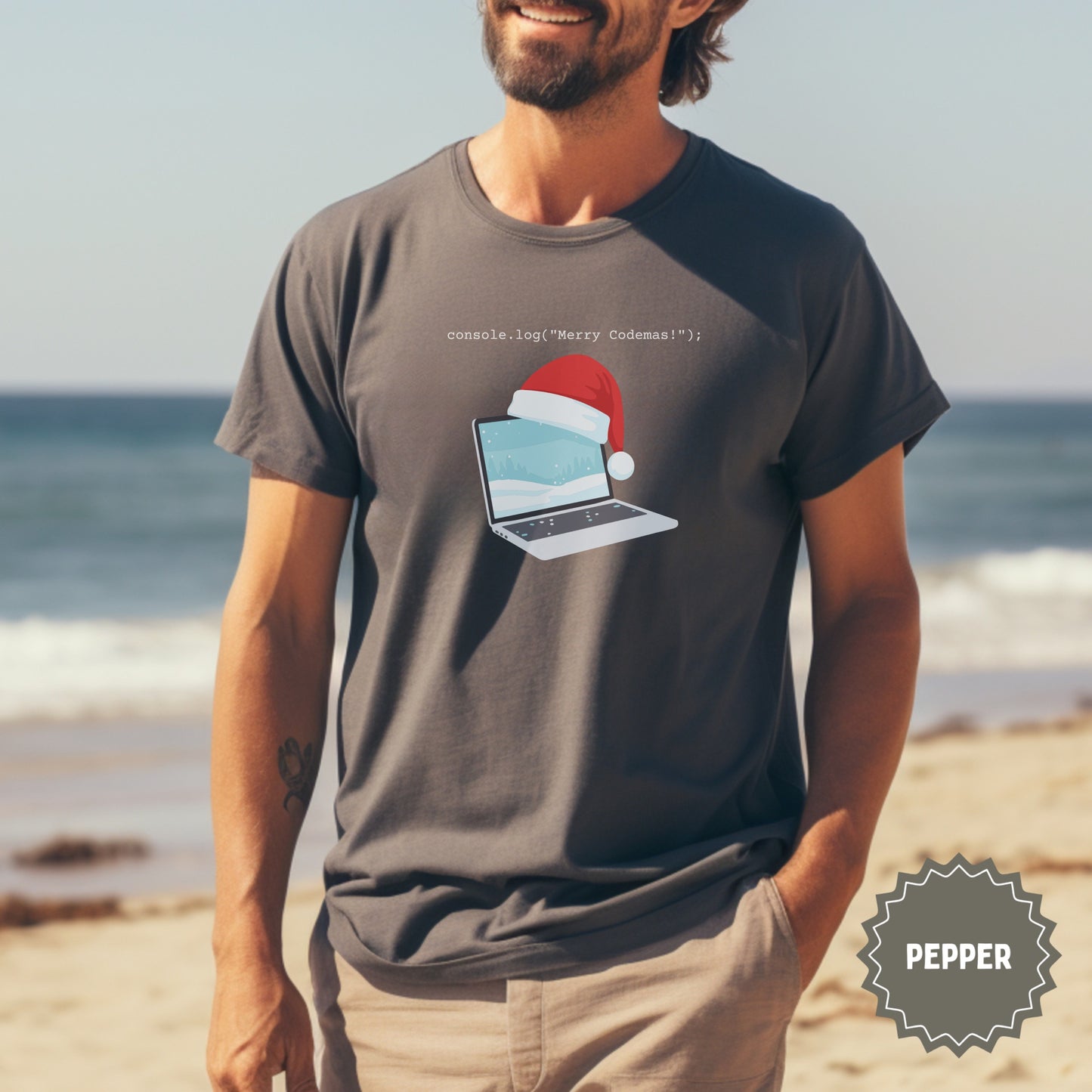 Merry Codemas Graphic Tee for Beachside Holiday