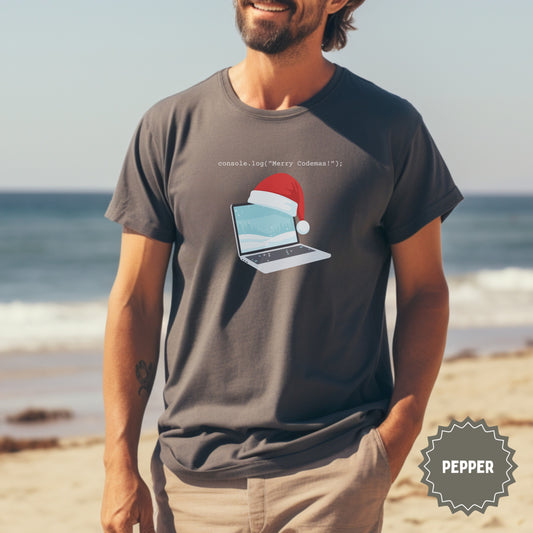 Merry Codemas Graphic Tee for Beachside Holiday