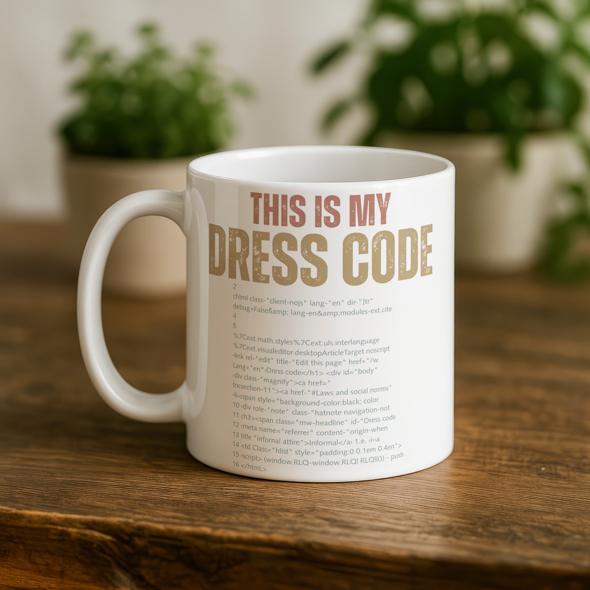 This Is My Dress Code Statement White Mug