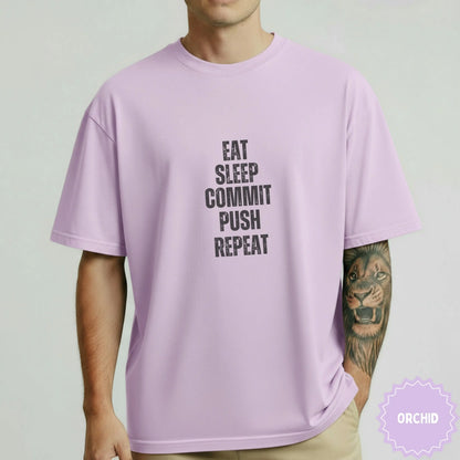Eat Sleep Commit Push Repeat Graphic Tee
