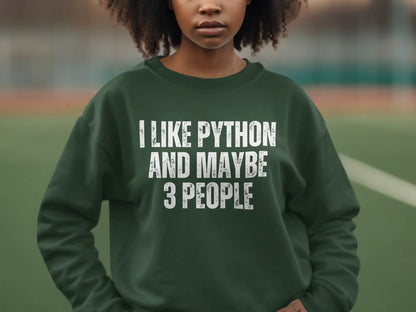 I Like Python And Maybe 3 People Sweatshirt