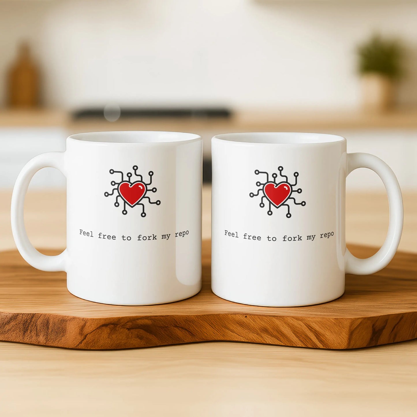 Feel Free to Fork My Repo Heart Mug Debugged