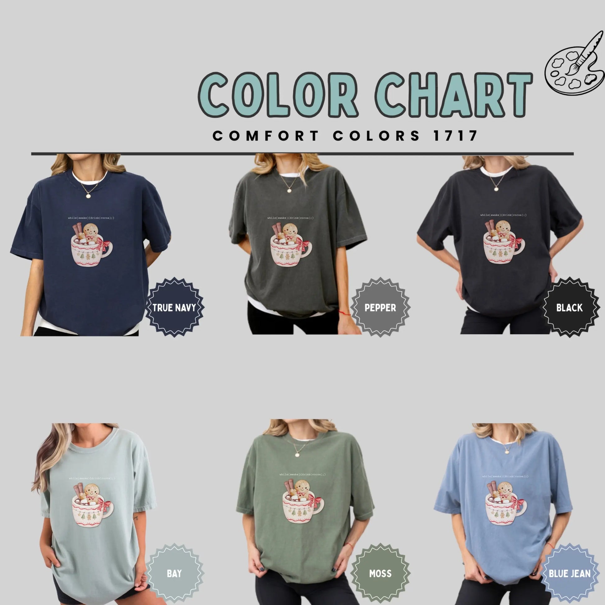Comfort Colors 1717 Color Chart Graphic Shirt