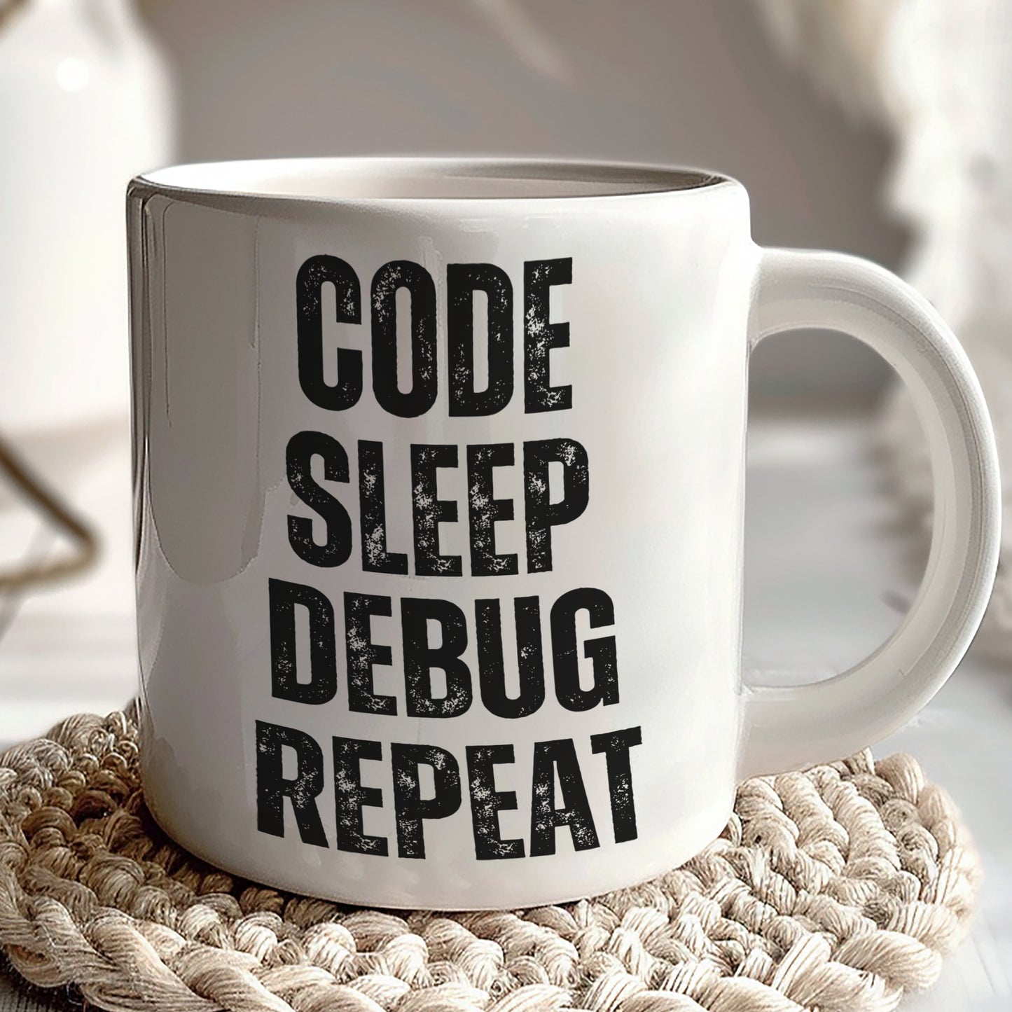 Code Sleep Debug Repeat Mug Inspirational Coding Gift