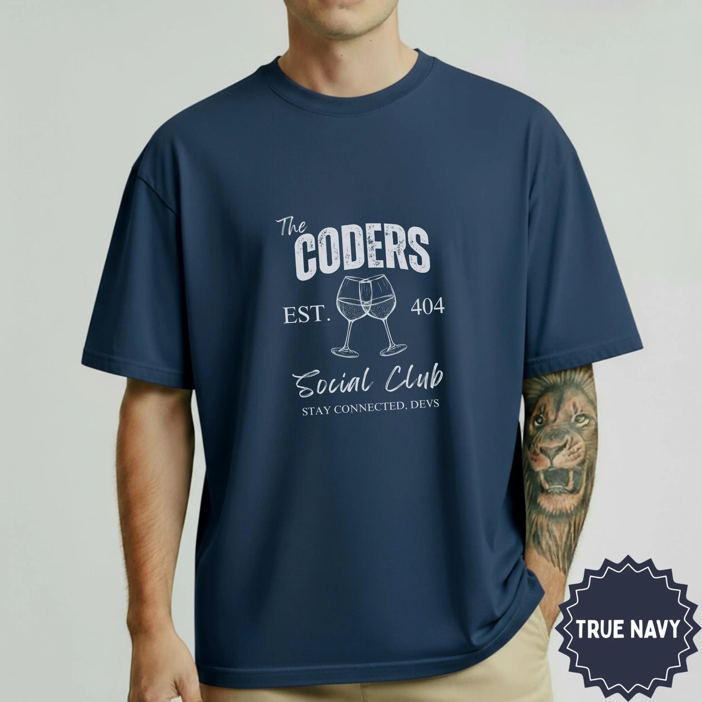 The Coders Social Club Stay Connected True Navy Shirt
