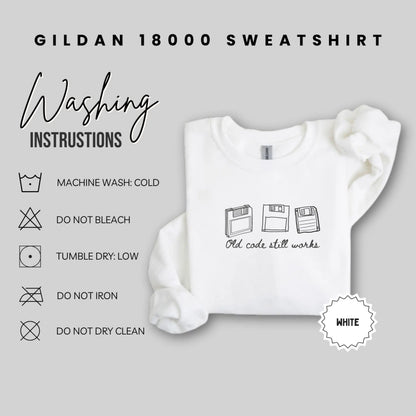 Old Code Still Works Gildan 18000 Sweatshirt Apparel