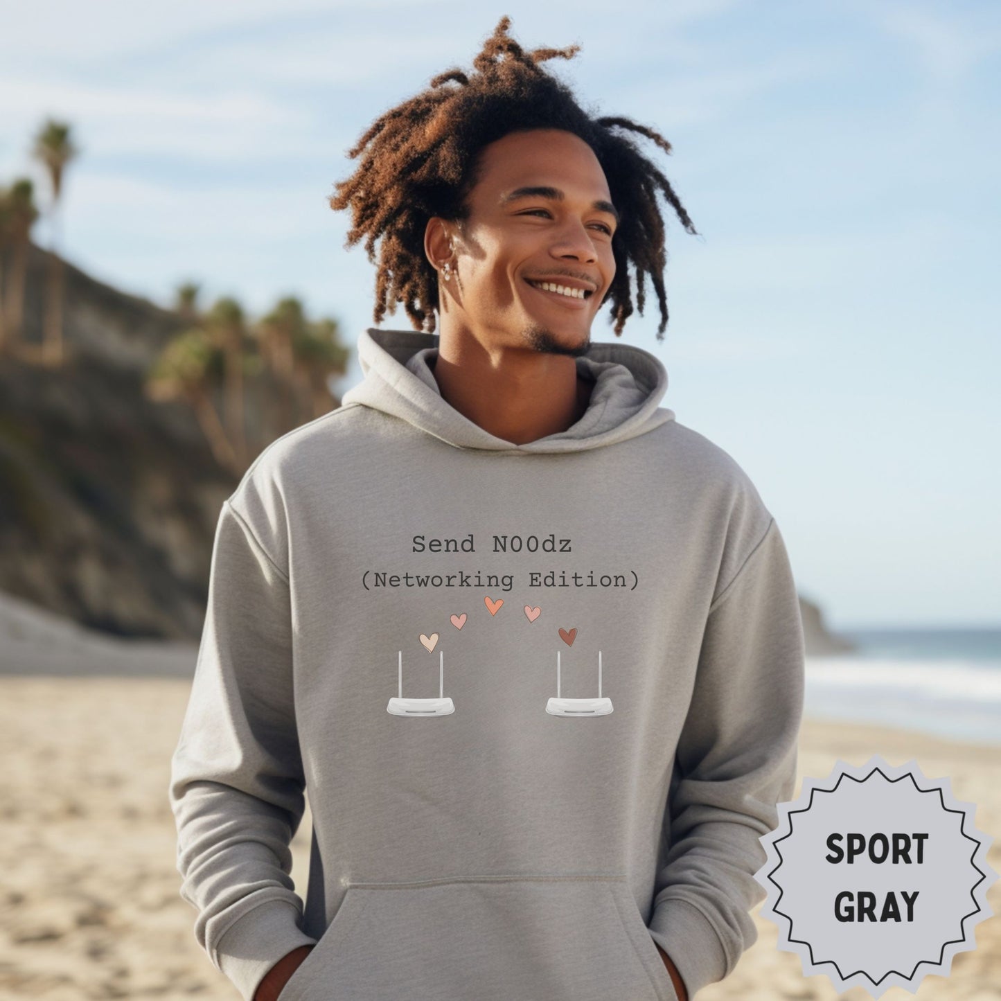 Send N00dz Networking Edition Hoodie Sport Gray
