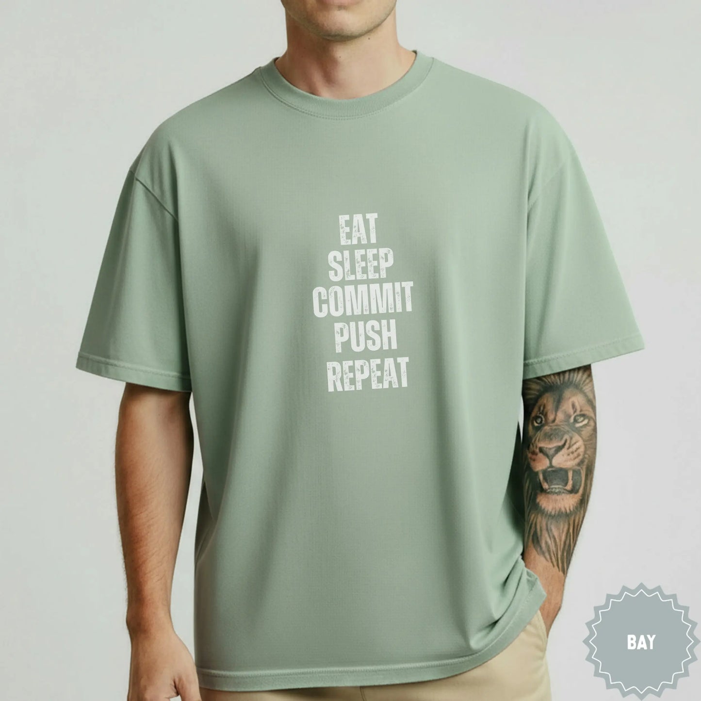 Eat Sleep Commit Push Repeat Motivational Shirt