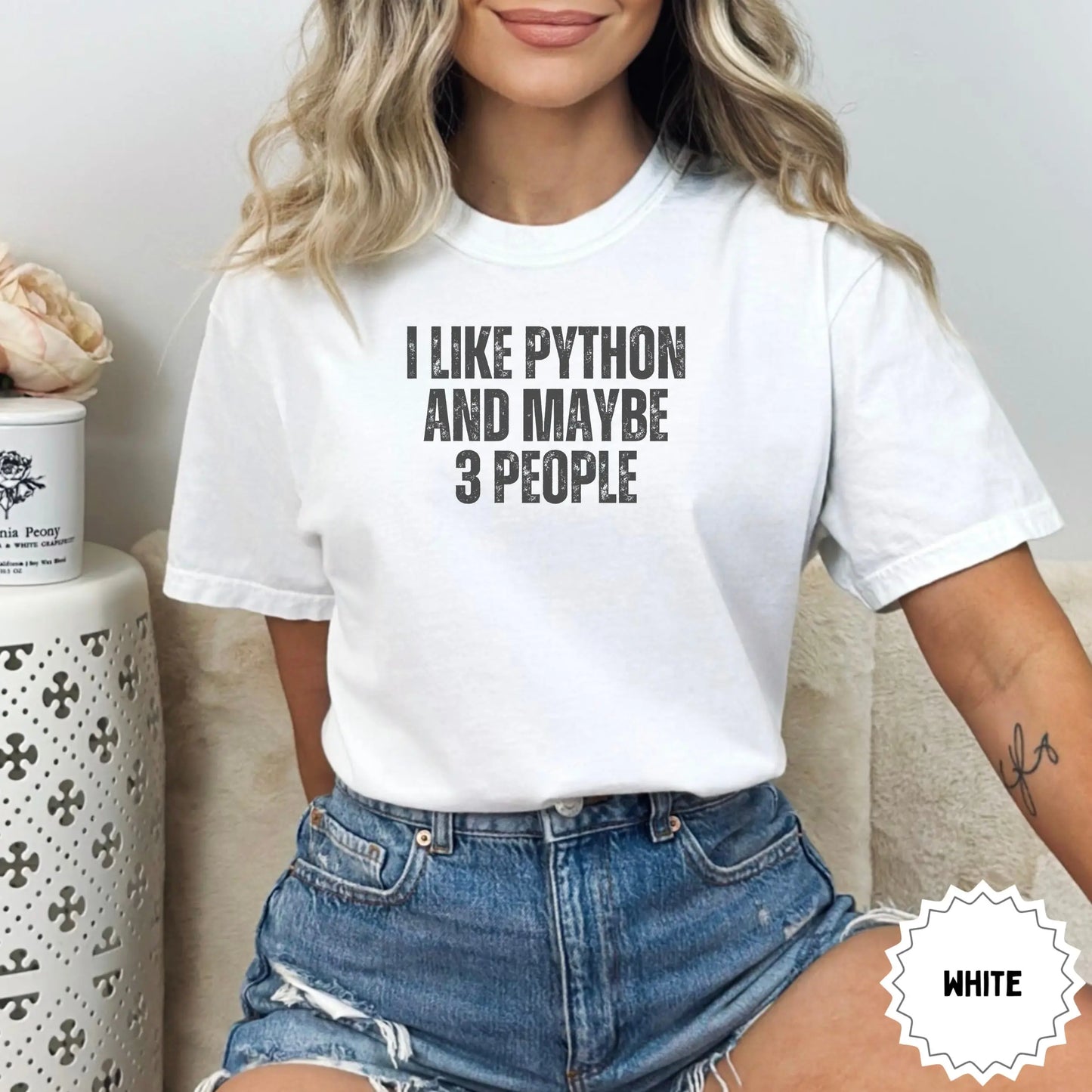 I Like Python And Maybe 3 People Graphic T-Shirt