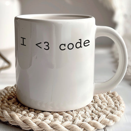 I <3 Code Mug Perfect for Programmers and Developers