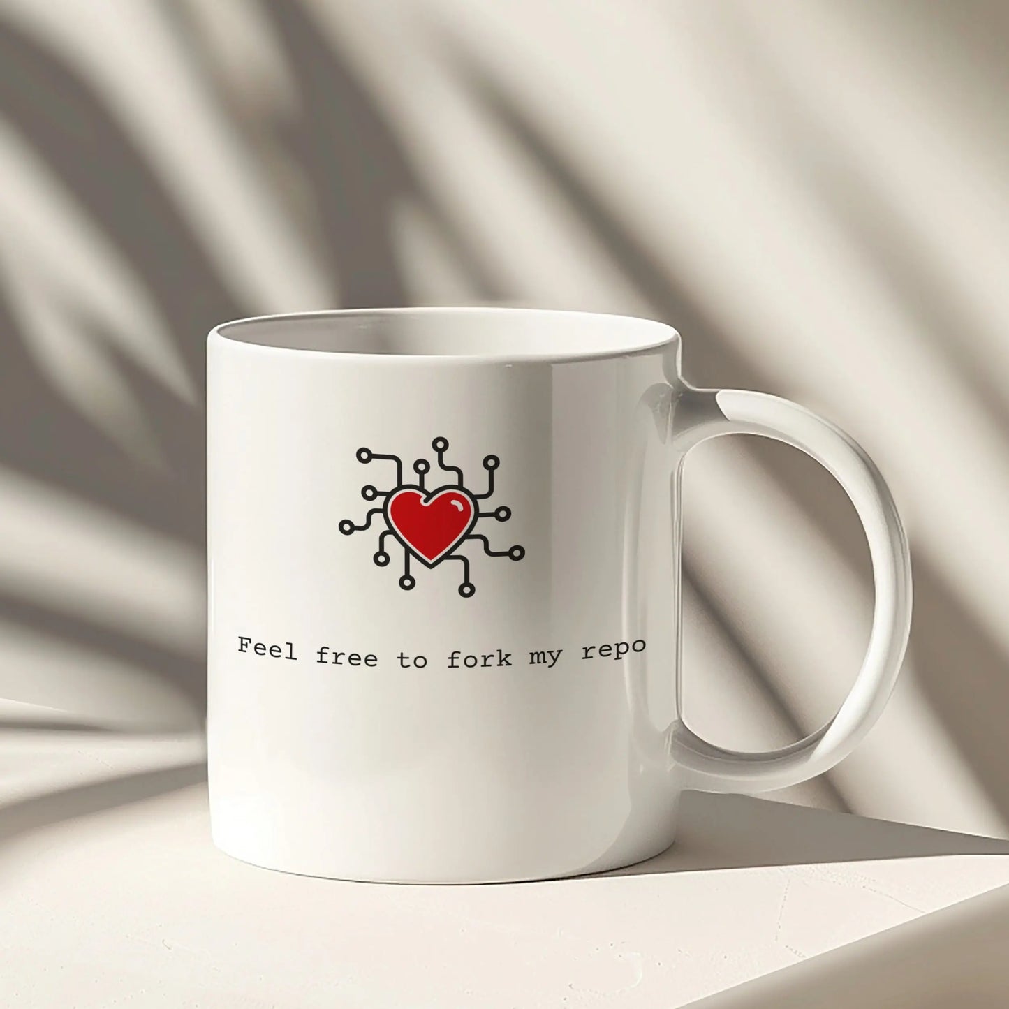 Feel Free to Fork My Repo Heart Graphic Mug