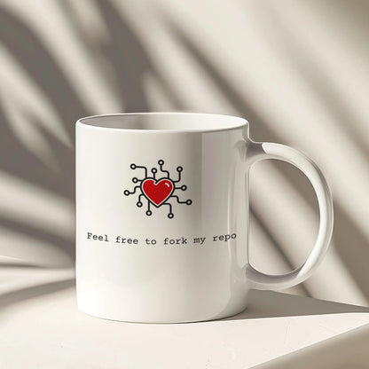 Feel Free to Fork My Repo Heart Graphic Mug