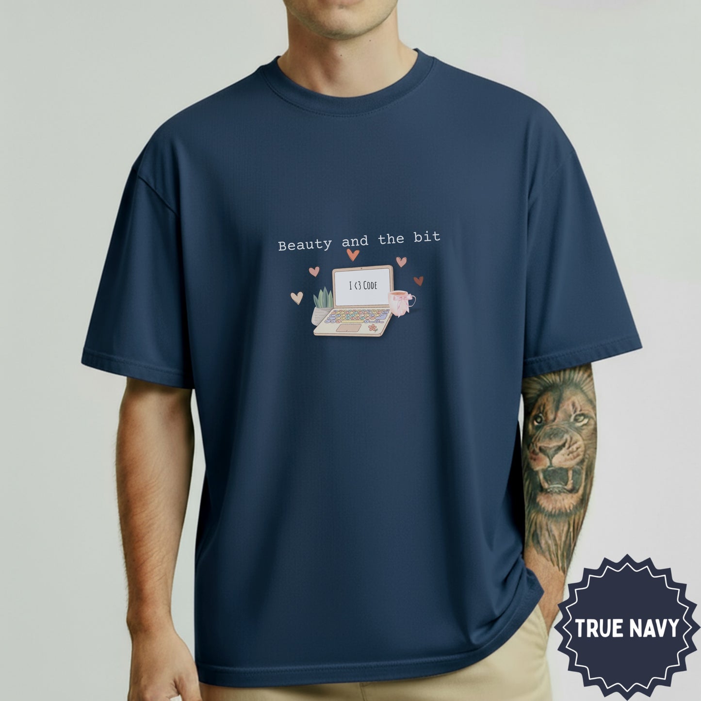 Beauty and the Bit I <3 Code Graphic Tee