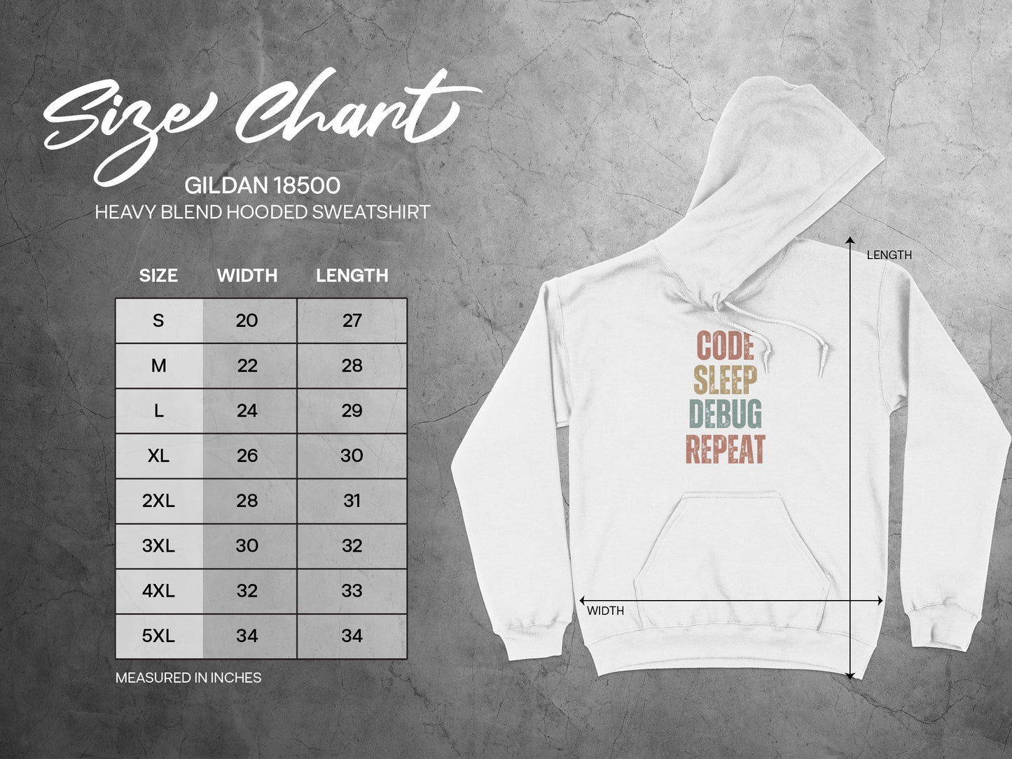 Code Sleep Debug Repeat Heavy Blend Hooded Sweatshirt