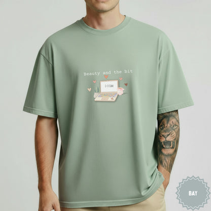Beauty and the Bit Graphic Tee for Coding Enthusiasts