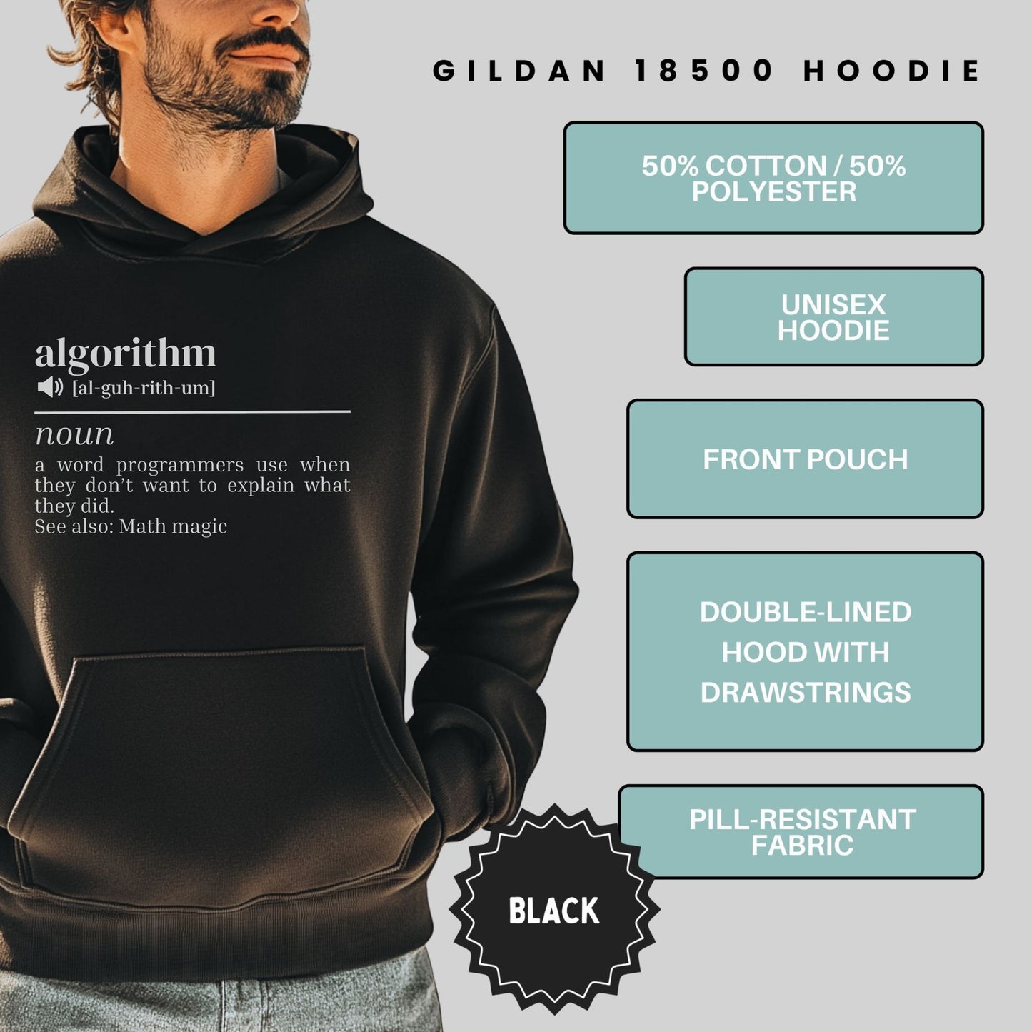 Gildan 18500 Algorithm Definition Unisex Hoodie
